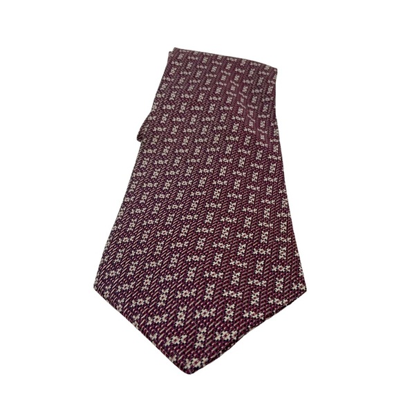 Andrew Fezza Men’s Necktie Purple and Black Abstract Design. - Picture 4 of 4